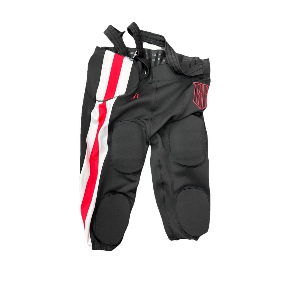 Rebel Sports Padded Compression Shorts Adult 2XL Black Football Girdle Protectiv